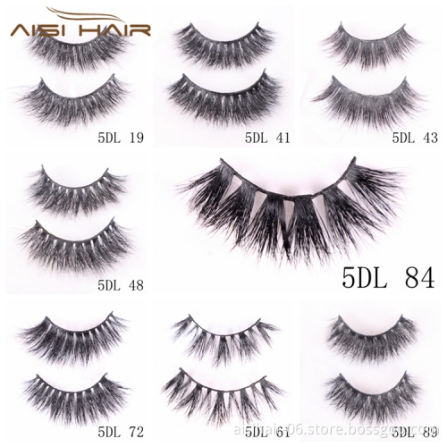 Wholesale 100% Real Mink Fur Mink Eyelashes Vendor 3D 5D Mink 25 mm False Lashes With Customized Packaging
